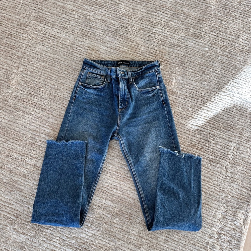 Zara Blue Straight Leg Jeans
